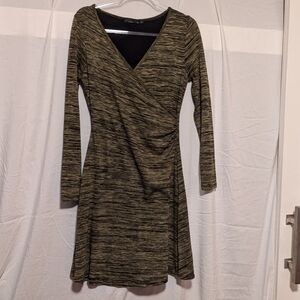 Green and black Prana sweater dress
